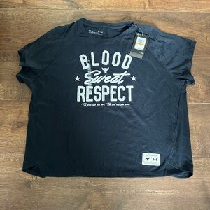 NEW WITH TAGS Project Rock Under Armour workout tee, loose fit black